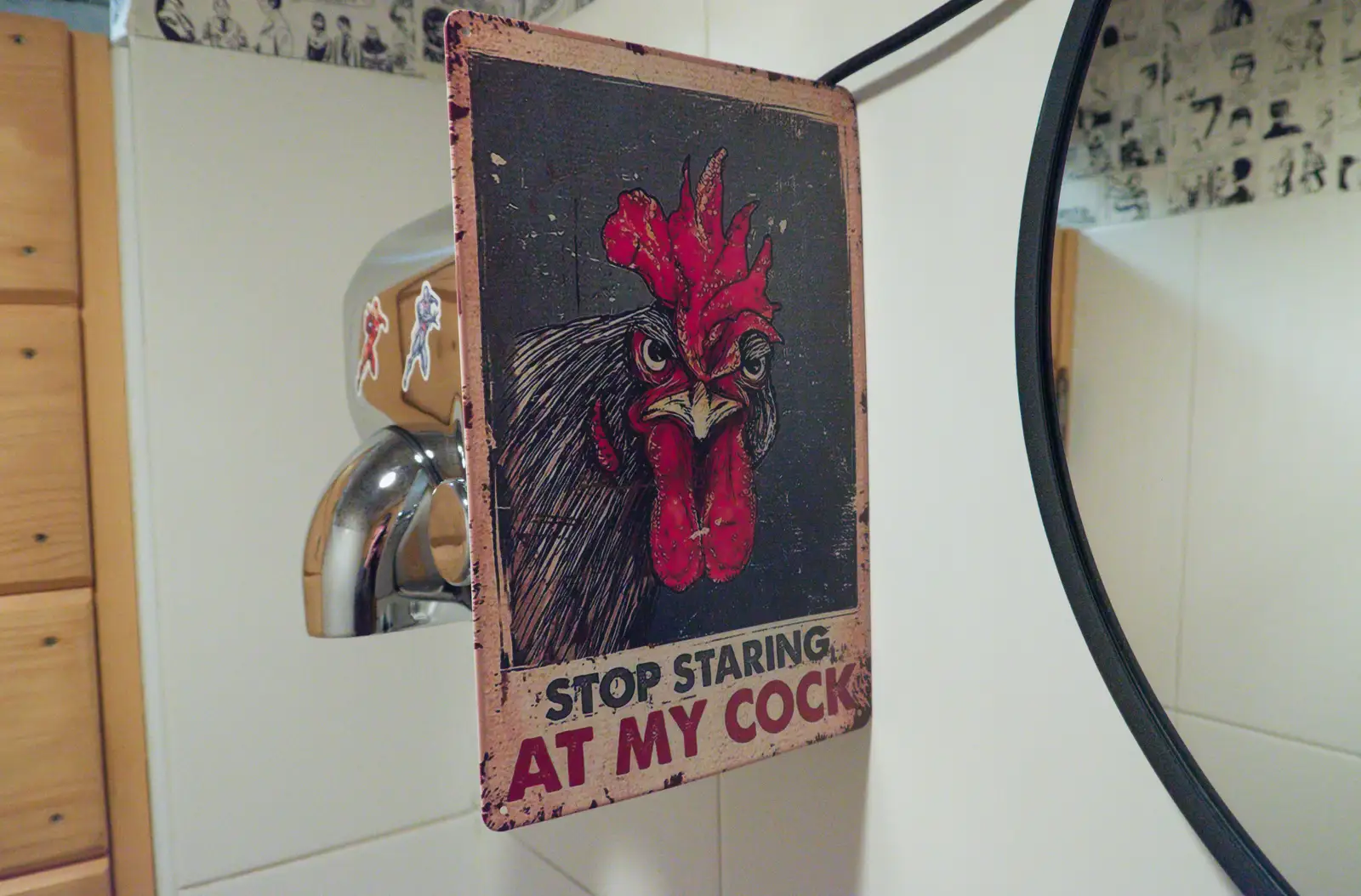 Amusing pub toilet art, from Hauling Boats to Croatia: Desenzano to Split, Croatia - 13th April 2026