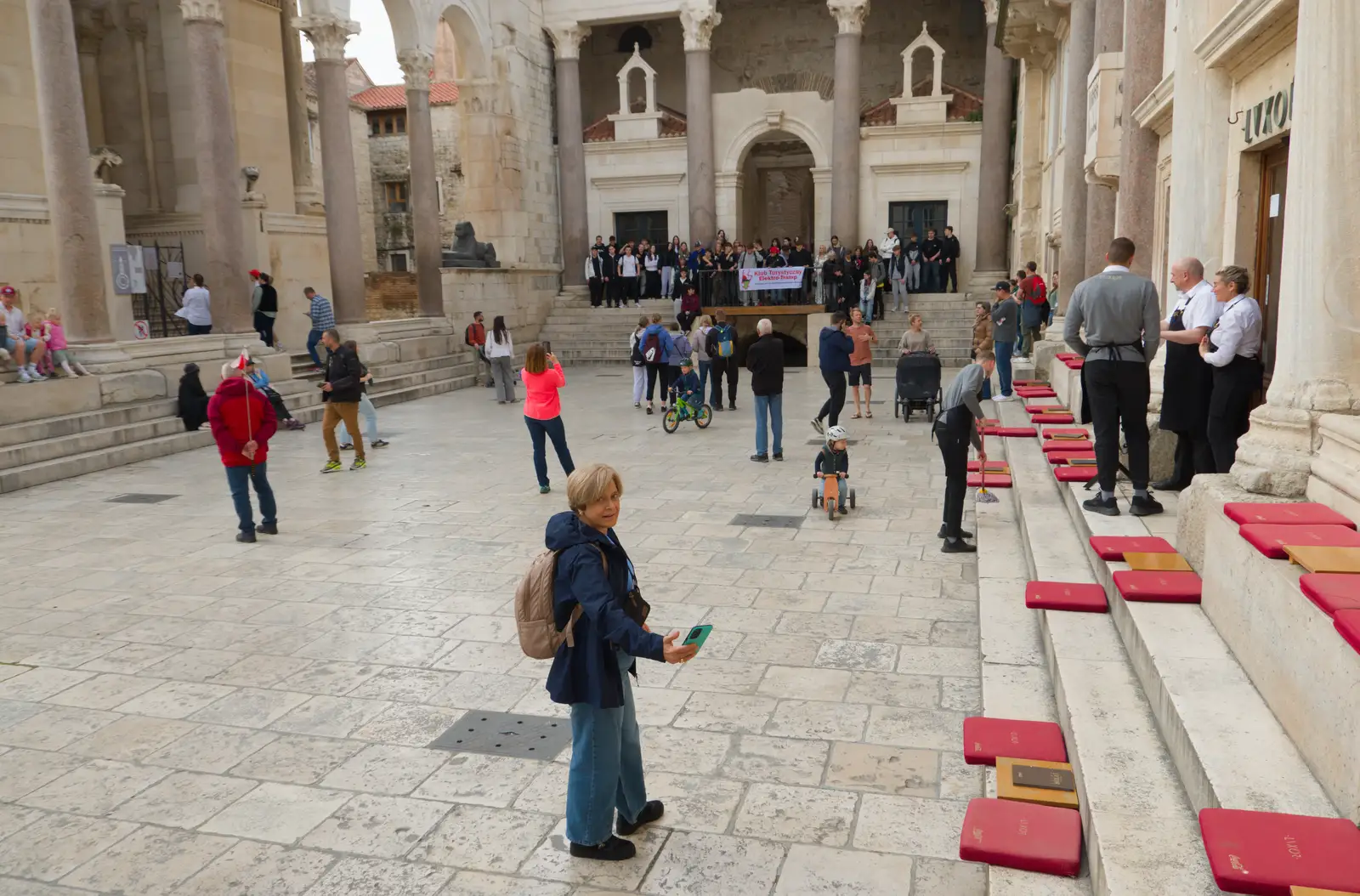 The peristil of Diocletian's Palace, from Hauling Boats to Croatia: Desenzano to Split, Croatia - 13th April 2026