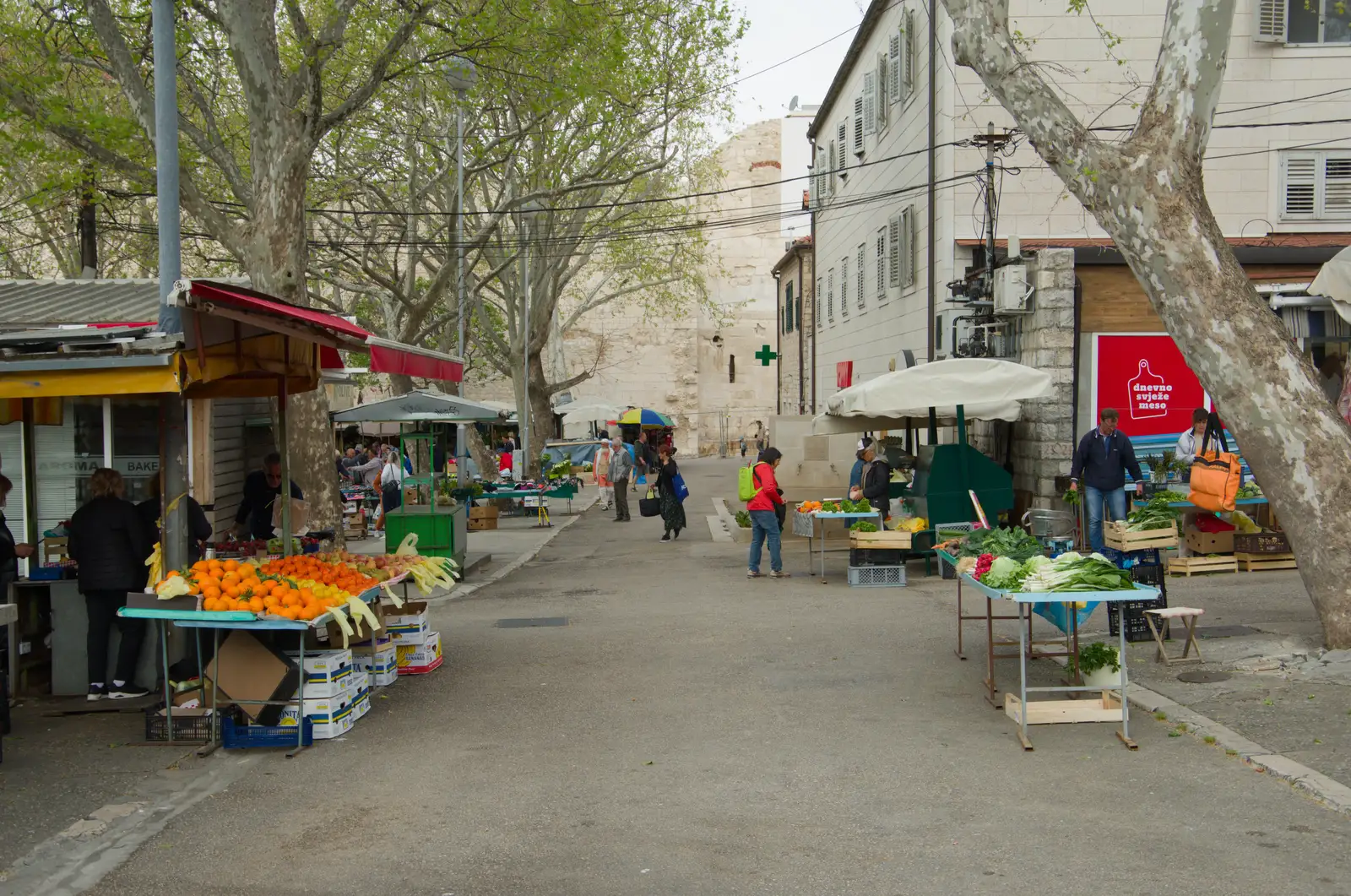There's a street market on Stari Pazar, from Hauling Boats to Croatia: Desenzano to Split, Croatia - 13th April 2026