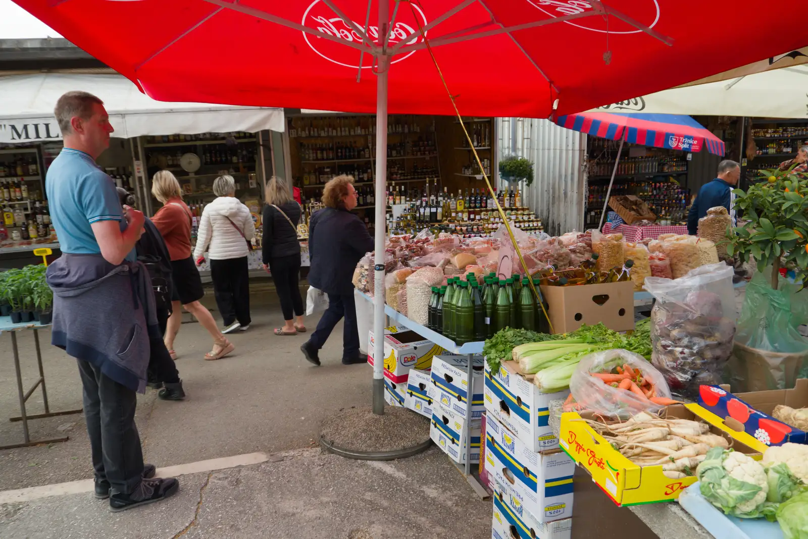 Sean wanders around the outdoor market, from Hauling Boats to Croatia: Desenzano to Split, Croatia - 13th April 2026