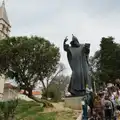 There's a big crowd near a statue of Grgur Ninski, Hauling Boats to Croatia: Desenzano to Split, Croatia - 13th April 2026