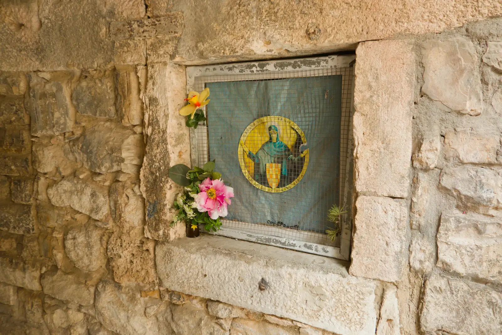A little shrine in a wall, from Hauling Boats to Croatia: Desenzano to Split, Croatia - 13th April 2026