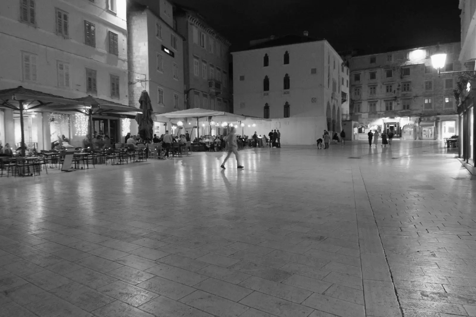 Narodni Trg Pjaca at night, from Hauling Boats to Croatia: Desenzano to Split, Croatia - 13th April 2026