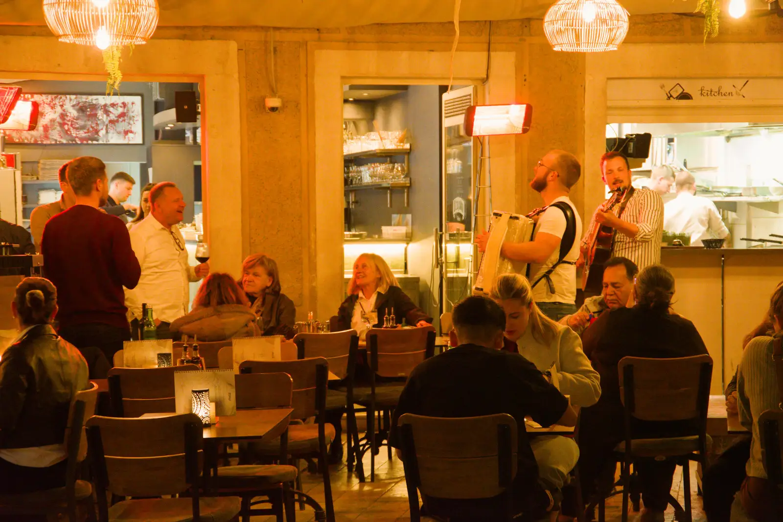 There's musical entertainment at the restaurant, from Hauling Boats to Croatia: Desenzano to Split, Croatia - 13th April 2026