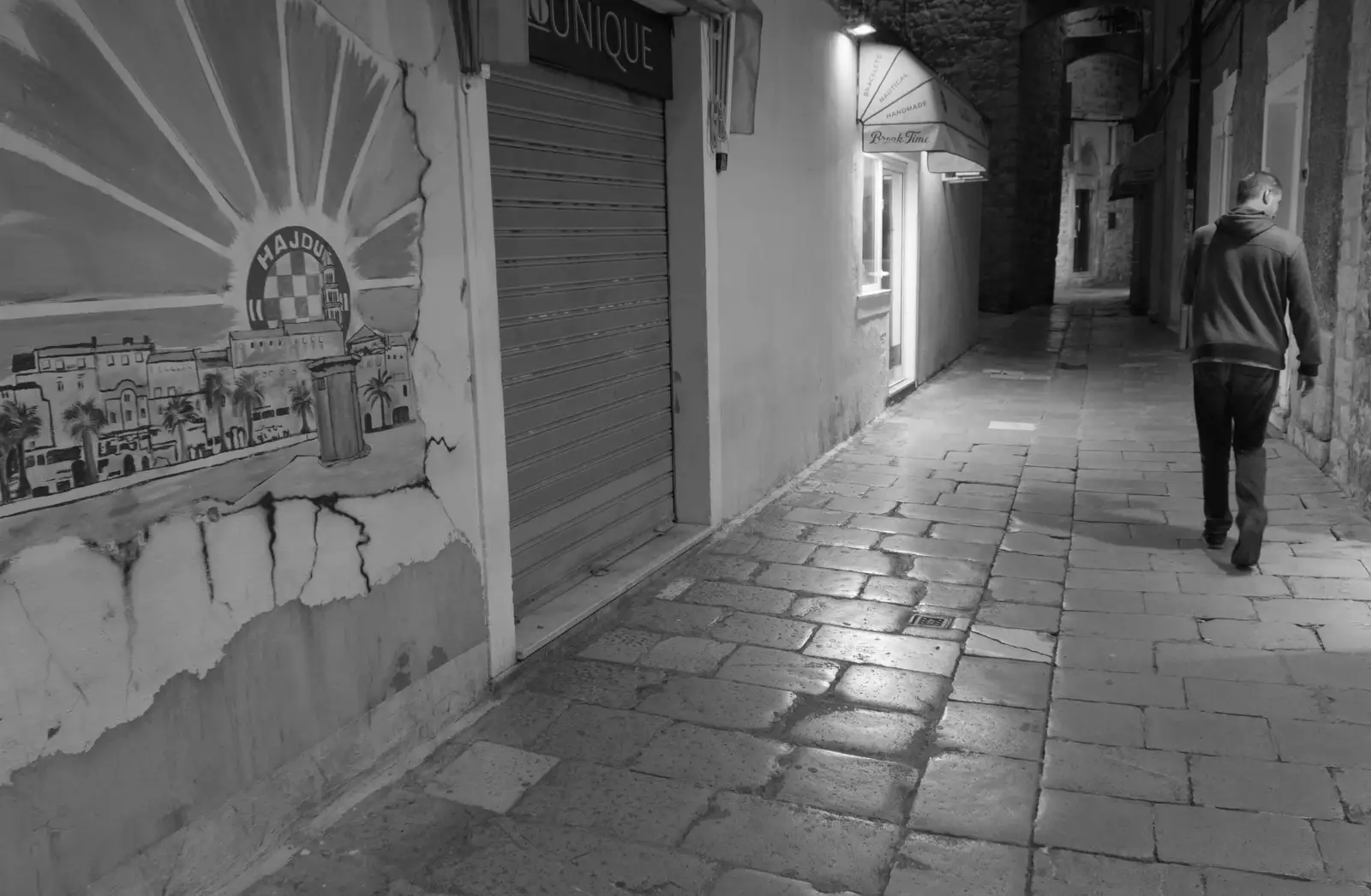 Seans heads off to the apartment, from Hauling Boats to Croatia: Desenzano to Split, Croatia - 13th April 2026