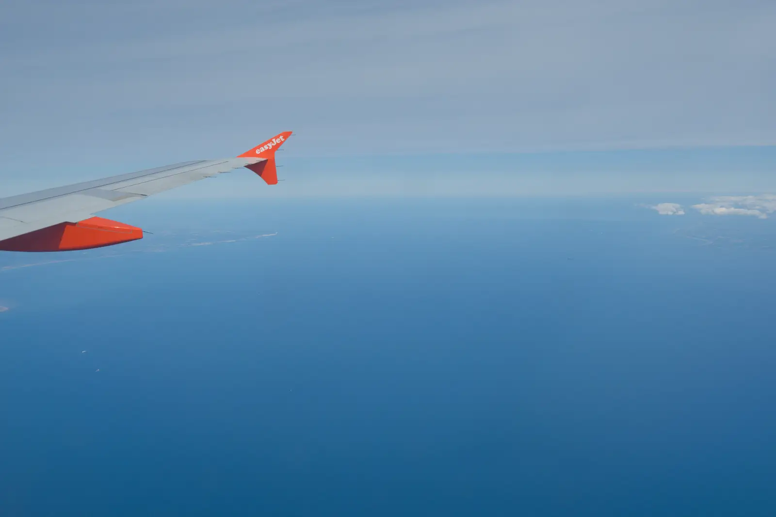 Dover and Calais at the same time in the haze, from Hauling Boats to Croatia: The Journey Home - 15th April 2026