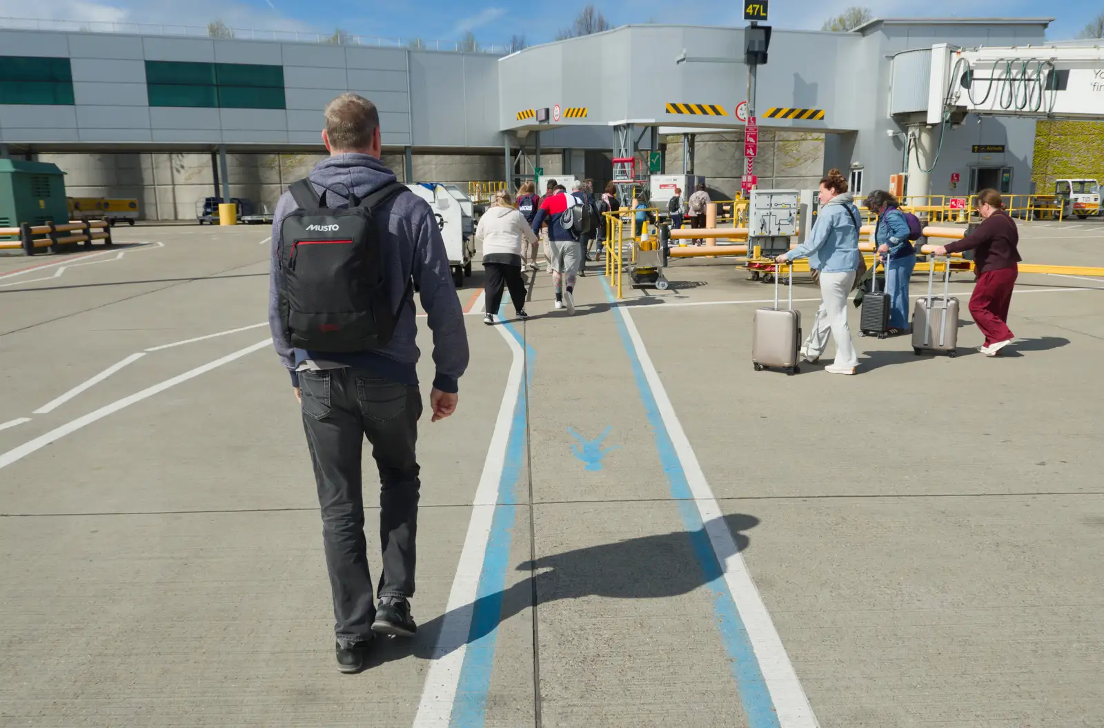 Sean heads off the arrivals, from Hauling Boats to Croatia: The Journey Home - 15th April 2026