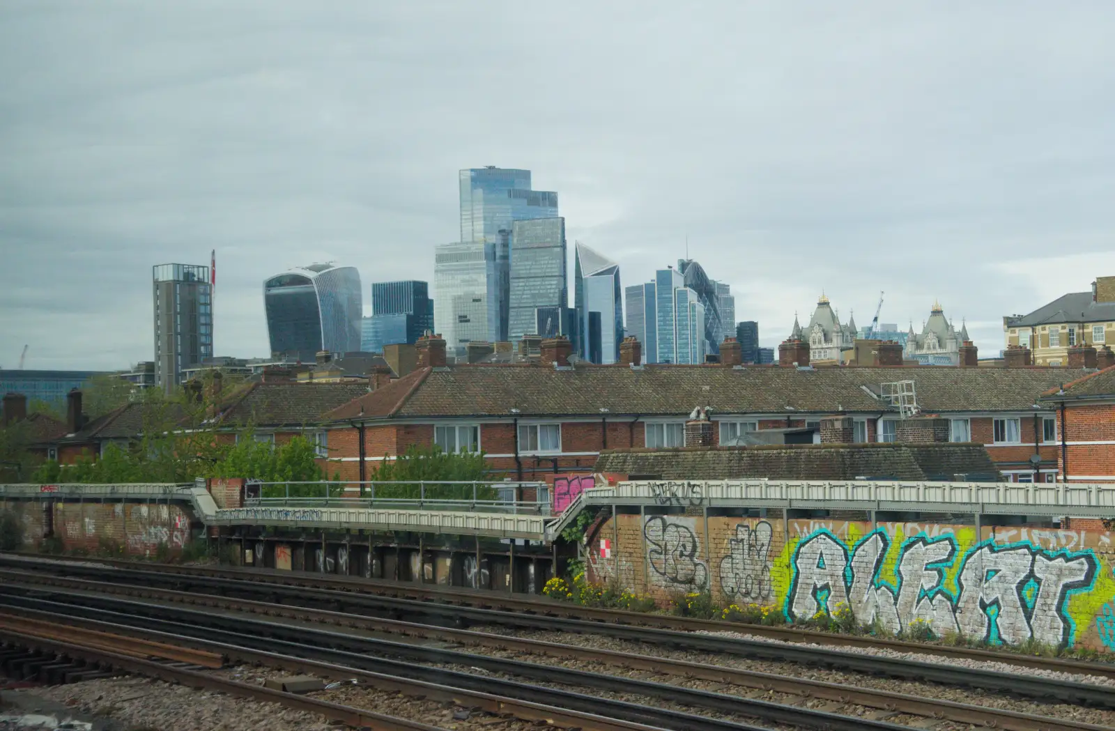 The City of London in the distance, from Hauling Boats to Croatia: The Journey Home - 15th April 2026