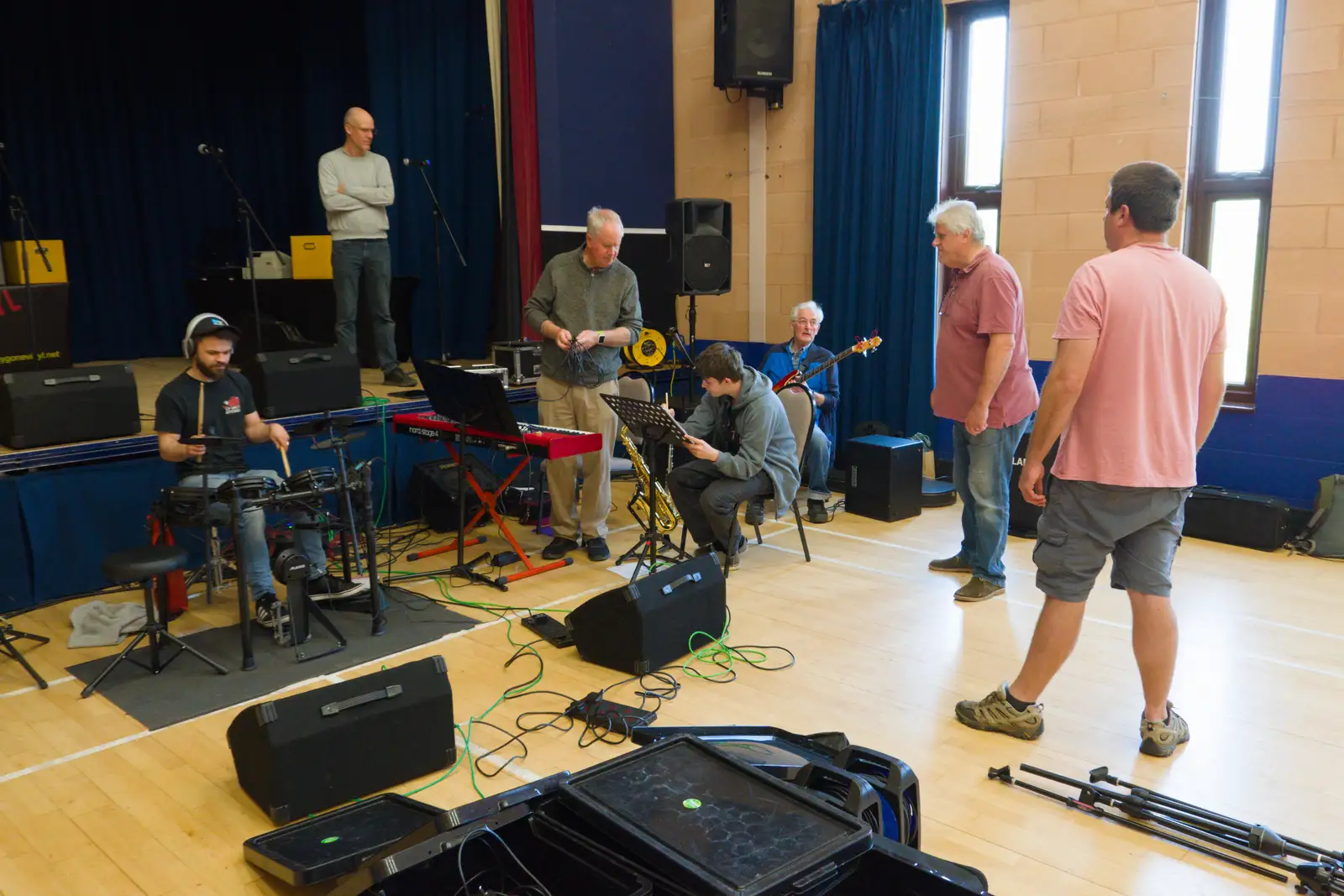 The Palgrave Players band assembles, from Diss Games and the Palgrave Players Band, Norfolk - 26th April 2026