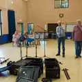 The tech team is setting up, Diss Games and the Palgrave Players Band, Norfolk - 26th April 2026