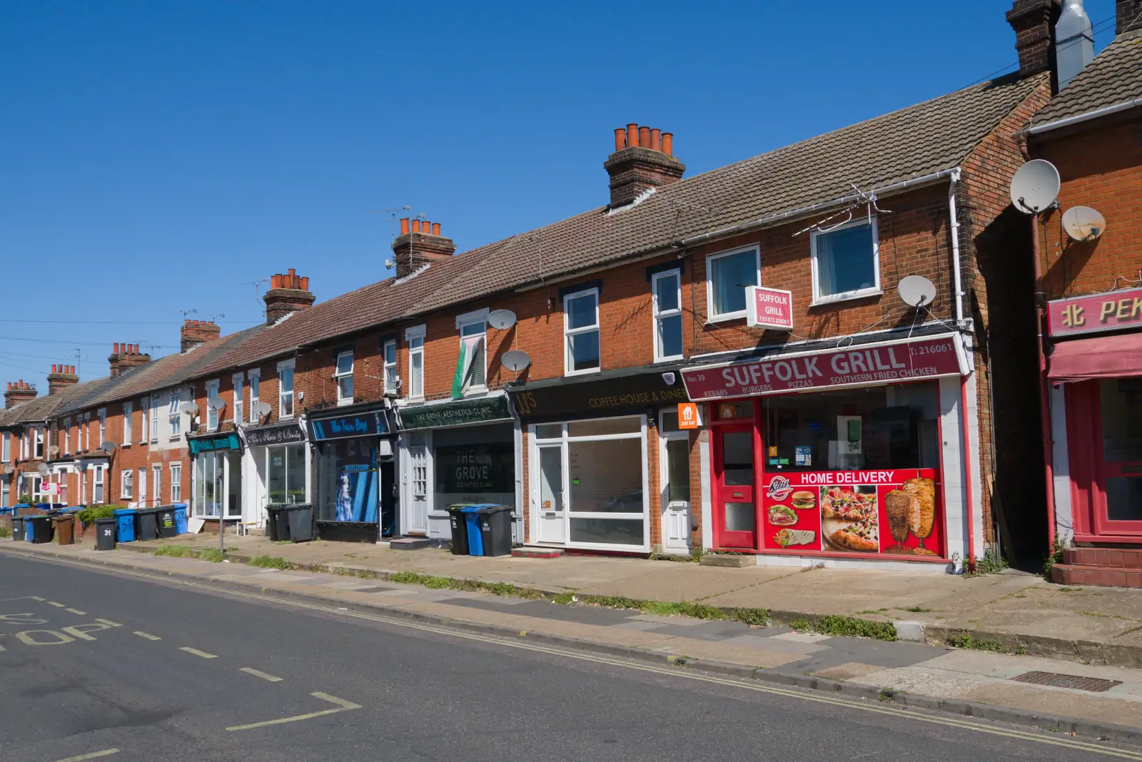 Seedy shops on Woodbridge Road, from A Long Walk Through Ipswich, Suffolk - 1st May 2026