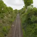 The single-track railway line from Felixstowe, A Long Walk Through Ipswich, Suffolk - 1st May 2026