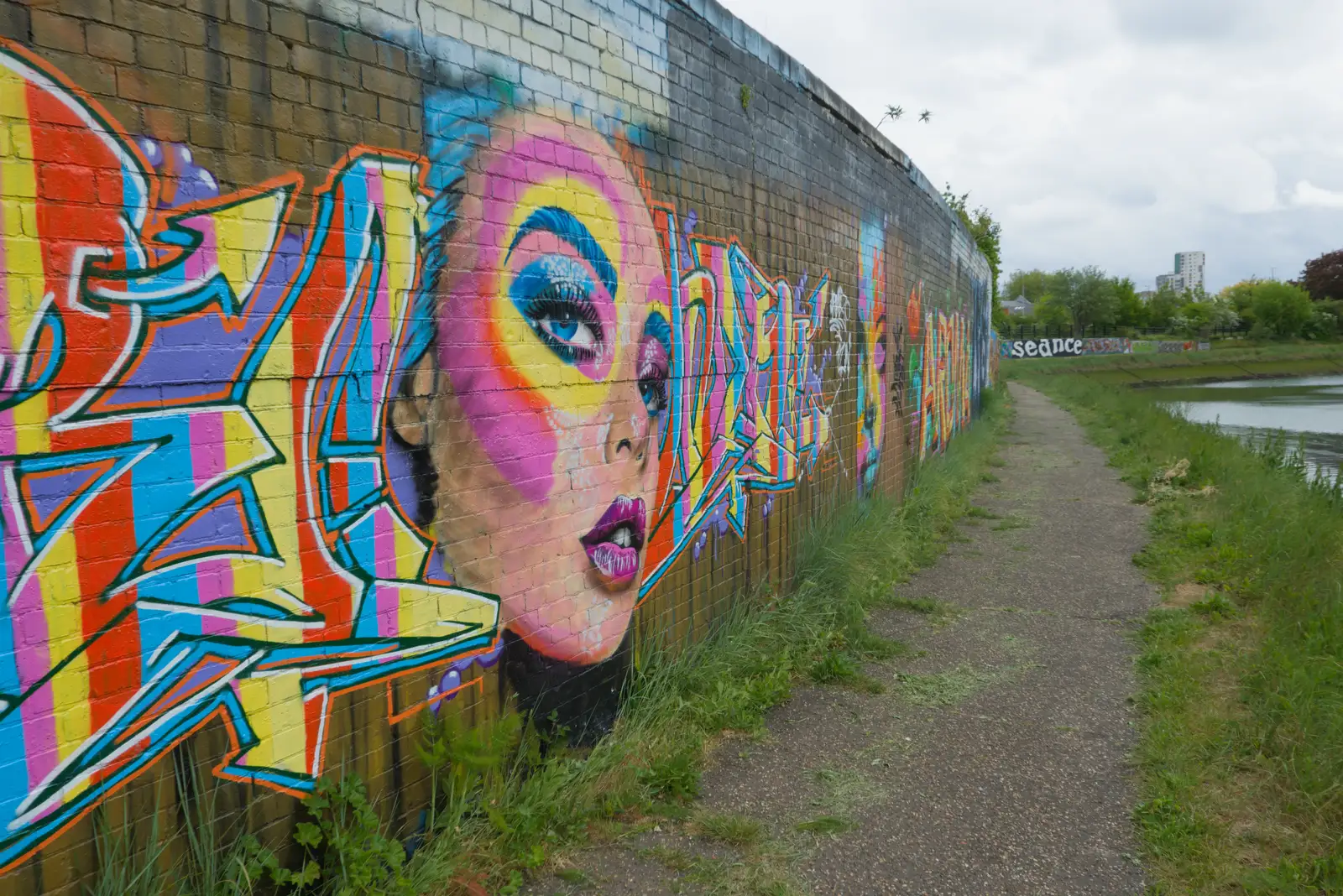 Impressive wall art by the river, from A Long Walk Through Ipswich, Suffolk - 1st May 2026