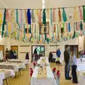 Home-made bunting in King's Nympton parish hall, Lunch in South Molton and Sean's "Stag Night", King's Nympton, Devon - 2nd May 2026