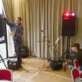 Sean sets up his retro disco lights, Lunch in South Molton and Sean's "Stag Night", King's Nympton, Devon - 2nd May 2026