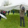 The marquee goes up in the rain, Lunch in South Molton and Sean's "Stag Night", King's Nympton, Devon - 2nd May 2026