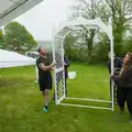 The wedding arch is brought in , Lunch in South Molton and Sean's "Stag Night", King's Nympton, Devon - 2nd May 2026