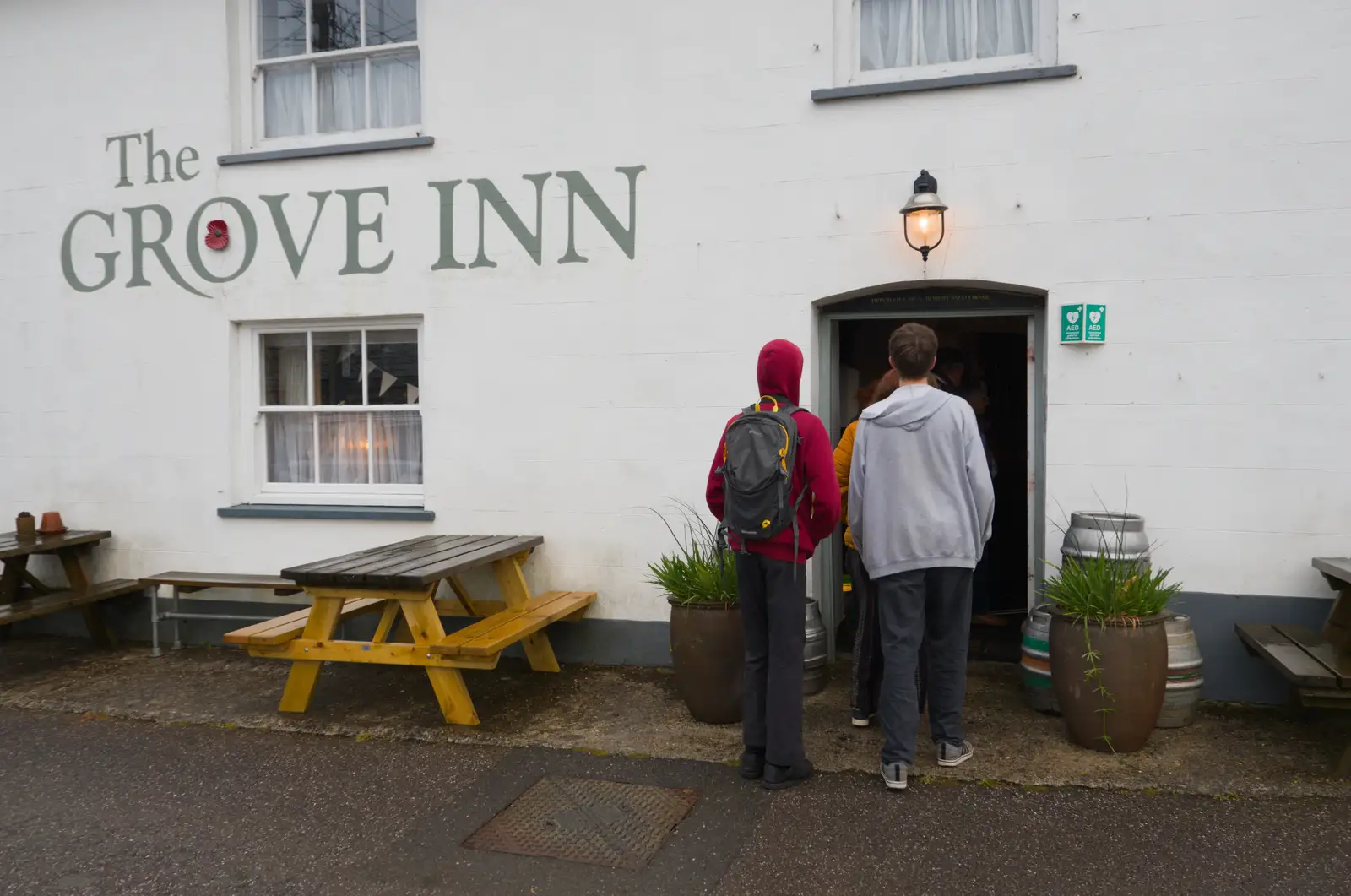 We head into the Grove Inn, from Lunch in South Molton and Sean's "Stag Night", King's Nympton, Devon - 2nd May 2026