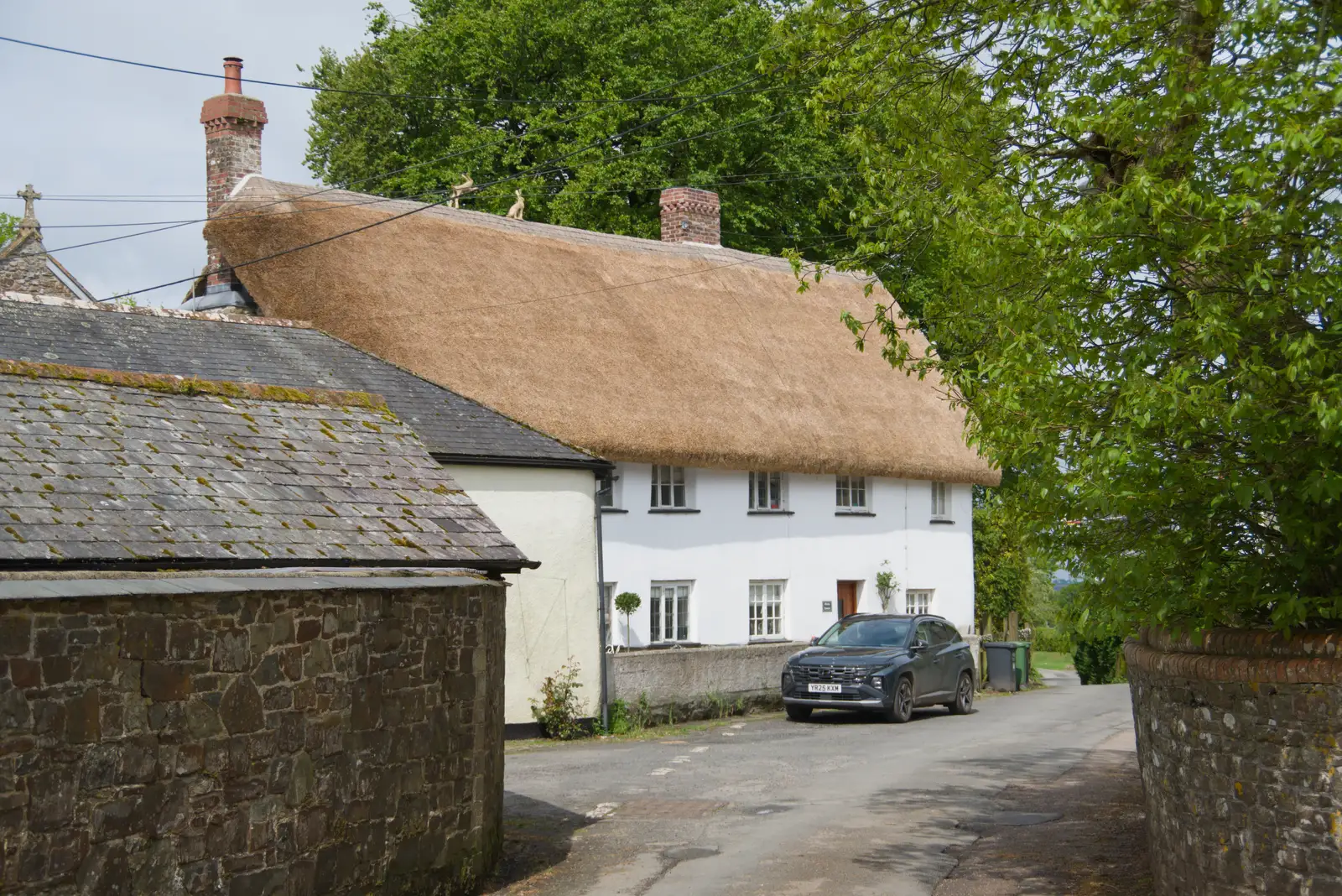 A recently-thatched house near our rented pad, from Hannah and Sean's Wedding, King's Nympton, Devon - 3rd May 2026