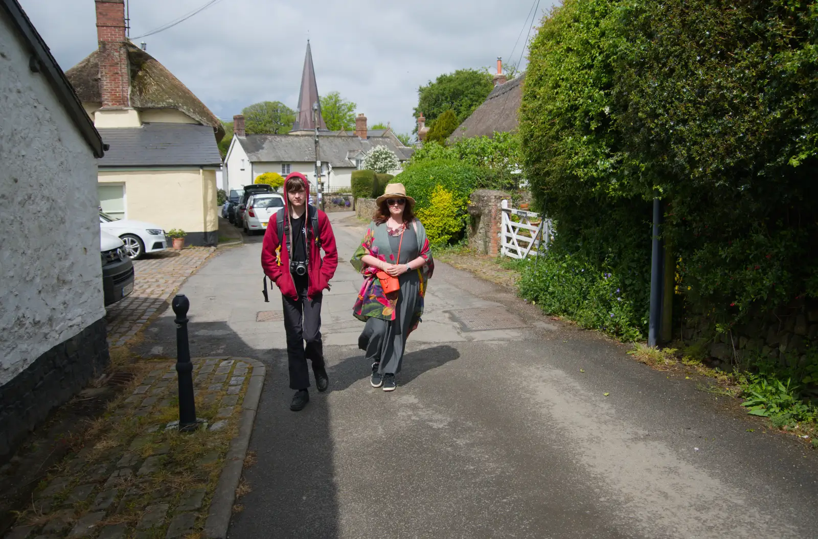 Harry and Isobel head to the wedding, from Hannah and Sean's Wedding, King's Nympton, Devon - 3rd May 2026