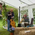 The music dudes set up in the corner, Hannah and Sean's Wedding, King's Nympton, Devon - 3rd May 2026