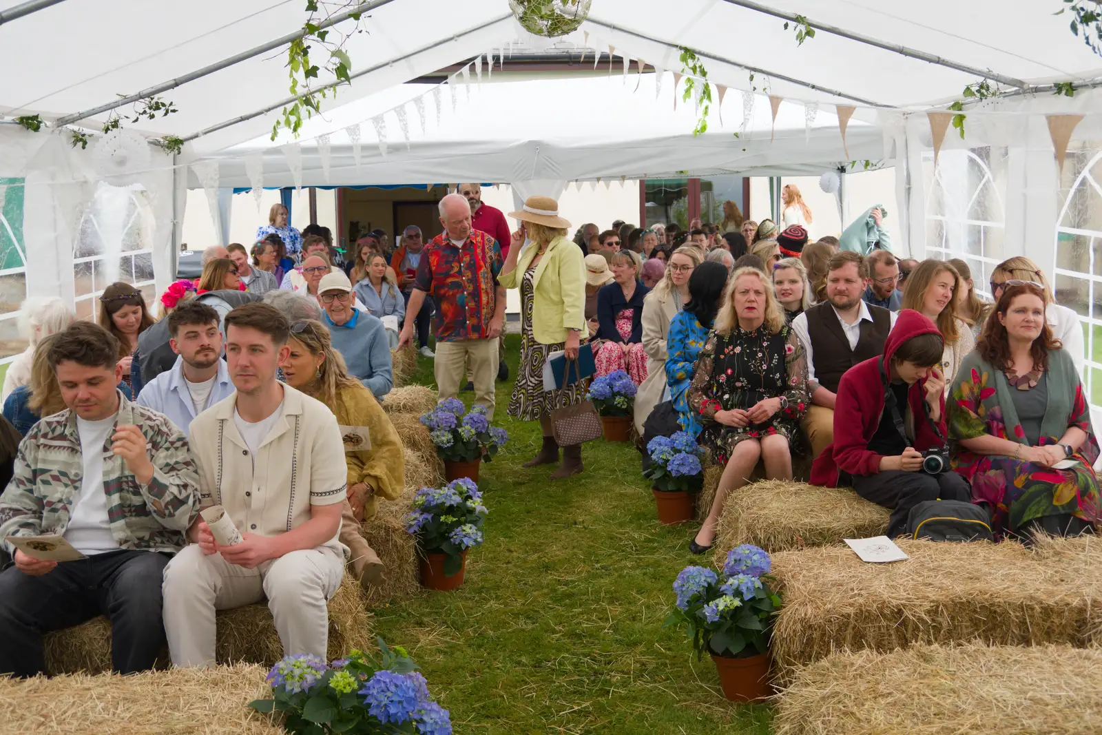 The marquee fills up, from Hannah and Sean's Wedding, King's Nympton, Devon - 3rd May 2026