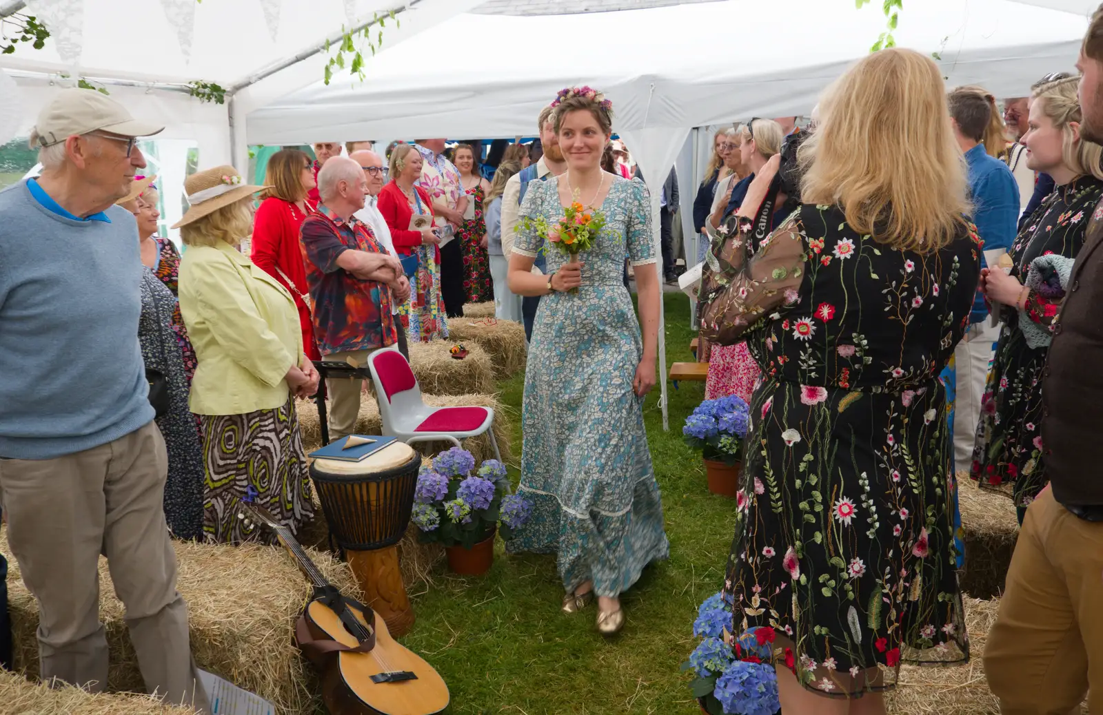 The 'Maid of Devon' leads the procession, from Hannah and Sean's Wedding, King's Nympton, Devon - 3rd May 2026