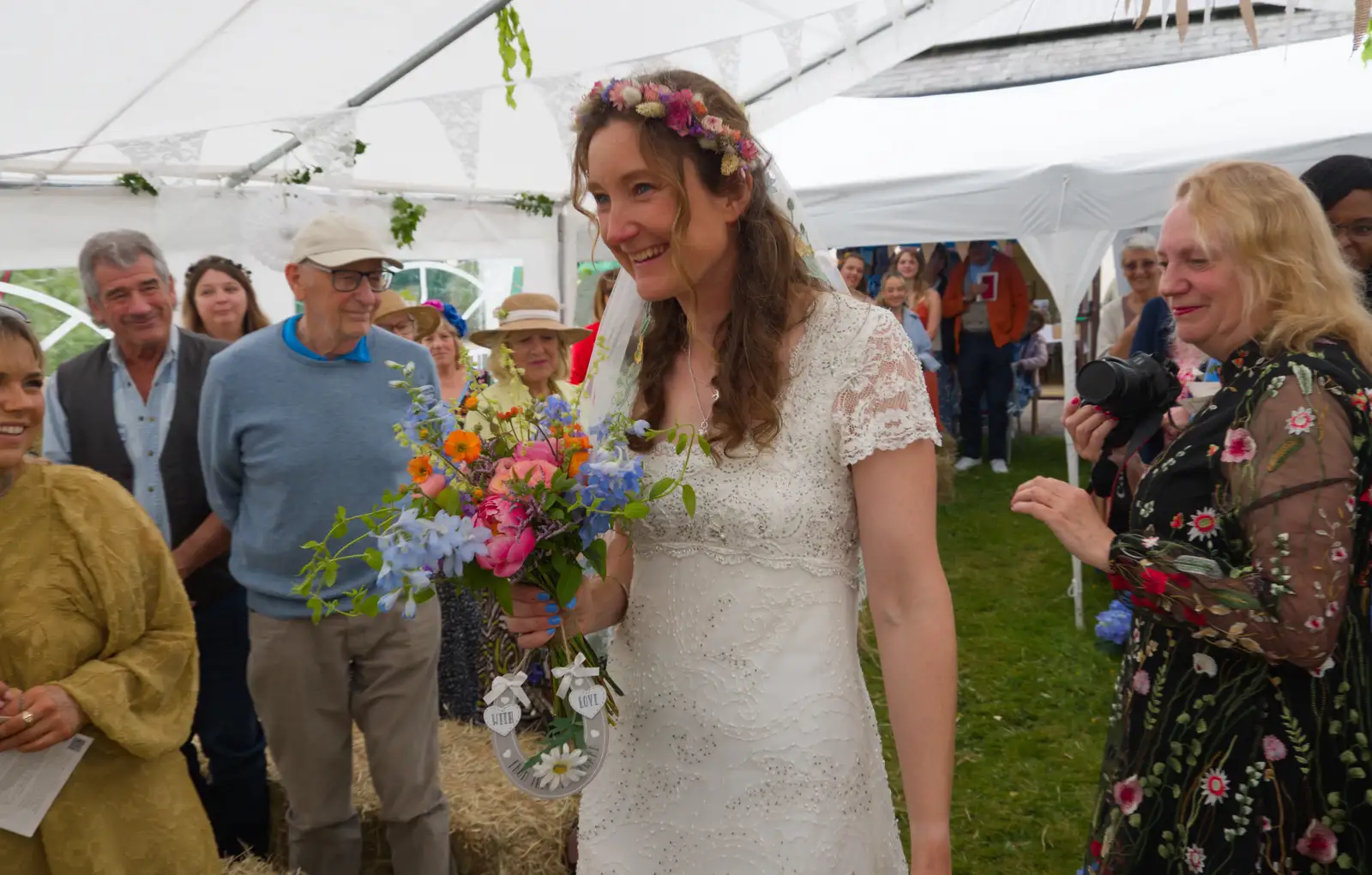 Hannah arrives, from Hannah and Sean's Wedding, King's Nympton, Devon - 3rd May 2026