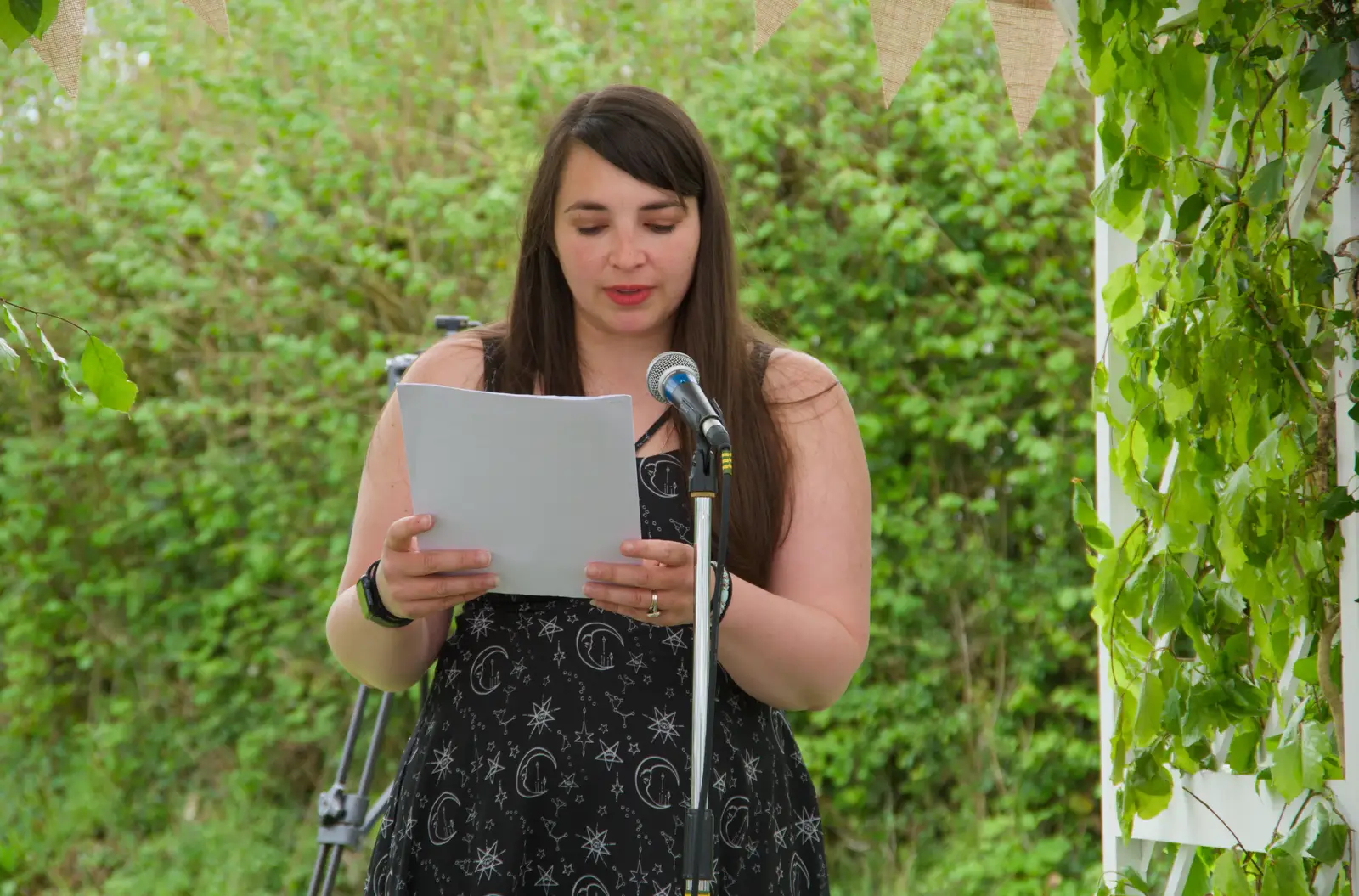 The first reading commences, from Hannah and Sean's Wedding, King's Nympton, Devon - 3rd May 2026