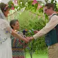 A bit of handfasting occurs, Hannah and Sean's Wedding, King's Nympton, Devon - 3rd May 2026