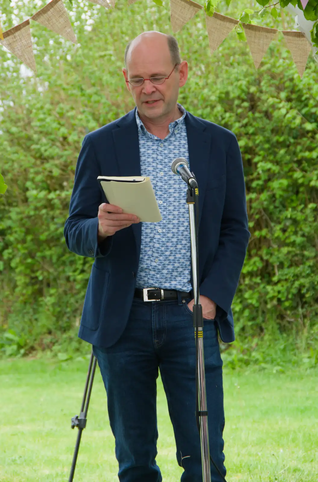 Phil reads a bit of Winnie the Pooh, from Hannah and Sean's Wedding, King's Nympton, Devon - 3rd May 2026