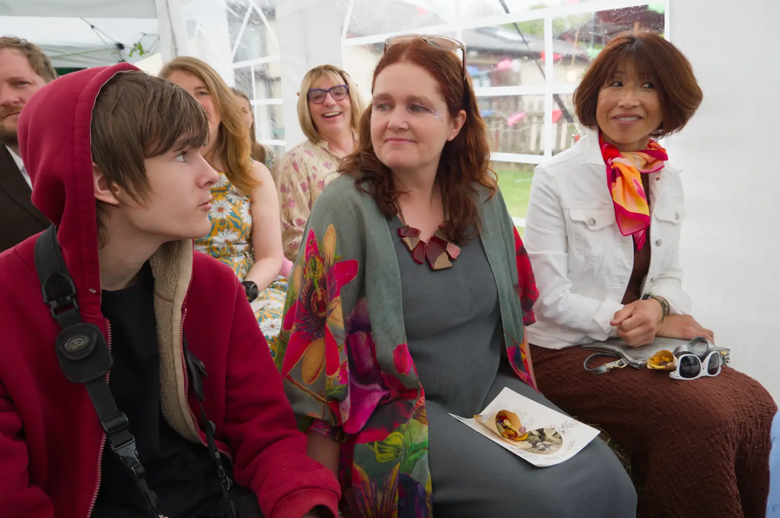 Harry, Isoble and Jane, from Hannah and Sean's Wedding, King's Nympton, Devon - 3rd May 2026