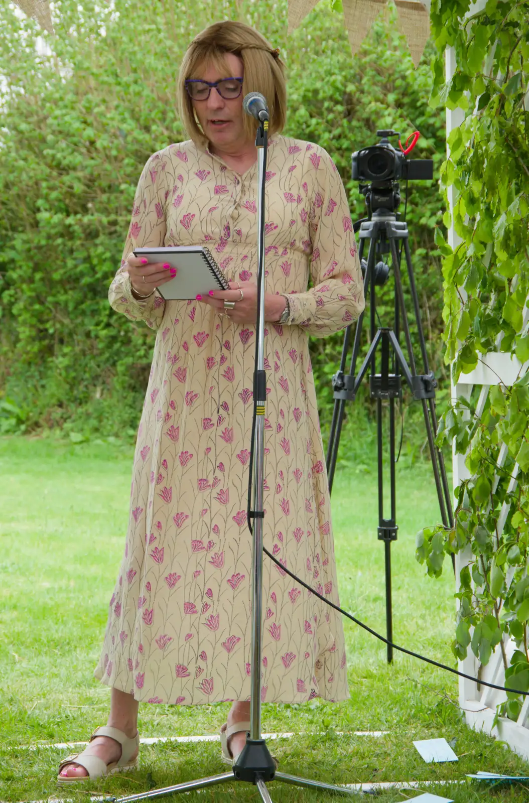 Karl does a reading, from Hannah and Sean's Wedding, King's Nympton, Devon - 3rd May 2026