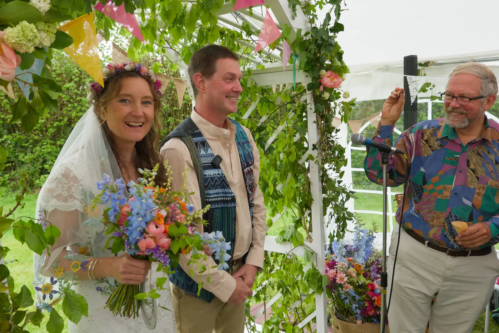The marriage ceremony is complete, from Hannah and Sean's Wedding, King's Nympton, Devon - 3rd May 2026