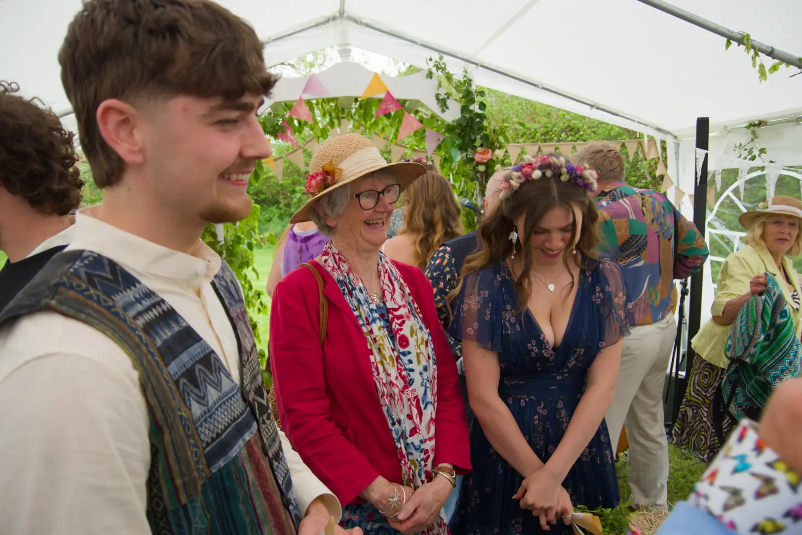 Rowan, Pam and Sydney, from Hannah and Sean's Wedding, King's Nympton, Devon - 3rd May 2026