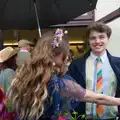 Tom's funky shirt is shown off, Hannah and Sean's Wedding, King's Nympton, Devon - 3rd May 2026