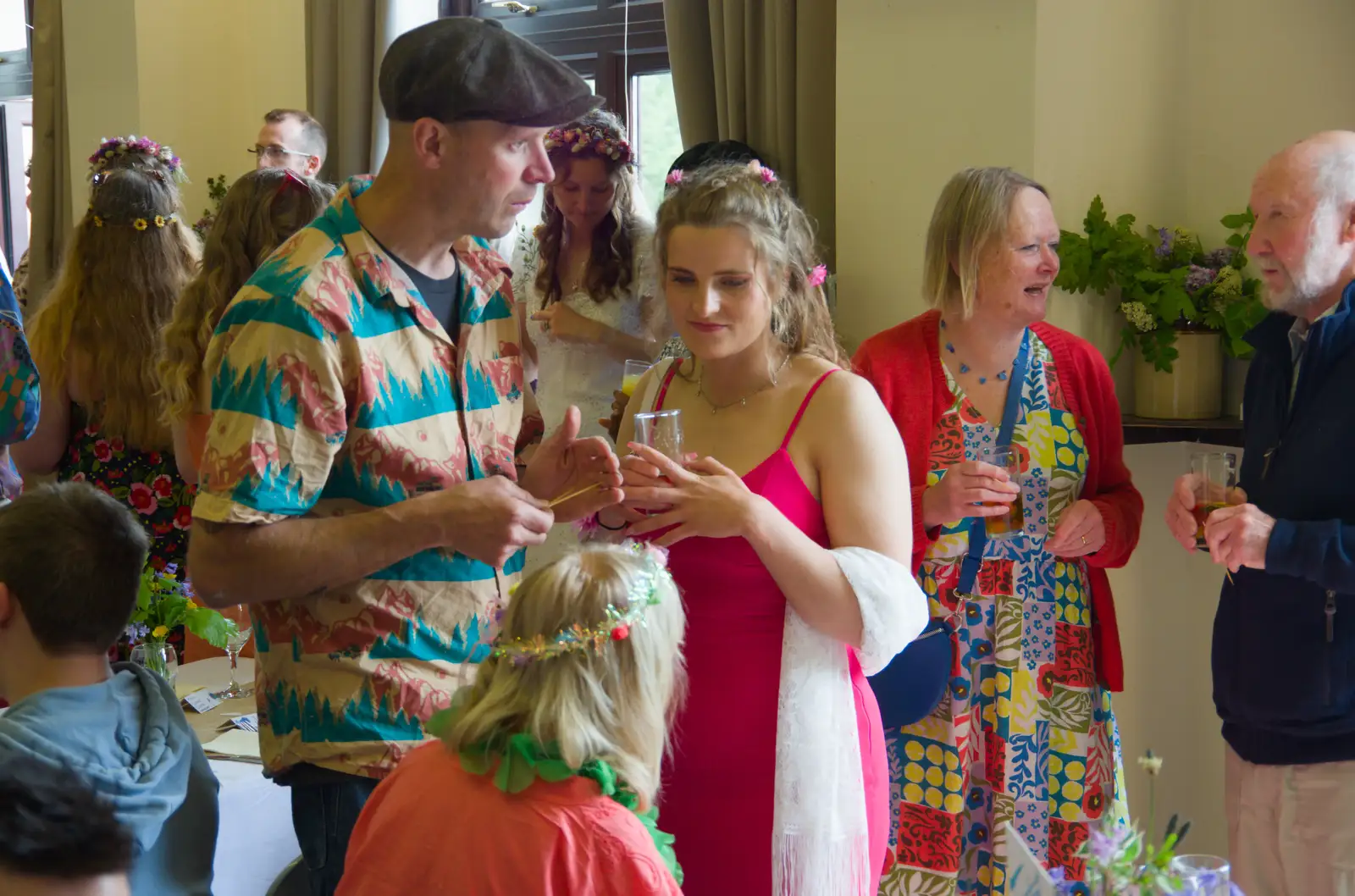 Post-wedding conversation, from Hannah and Sean's Wedding, King's Nympton, Devon - 3rd May 2026