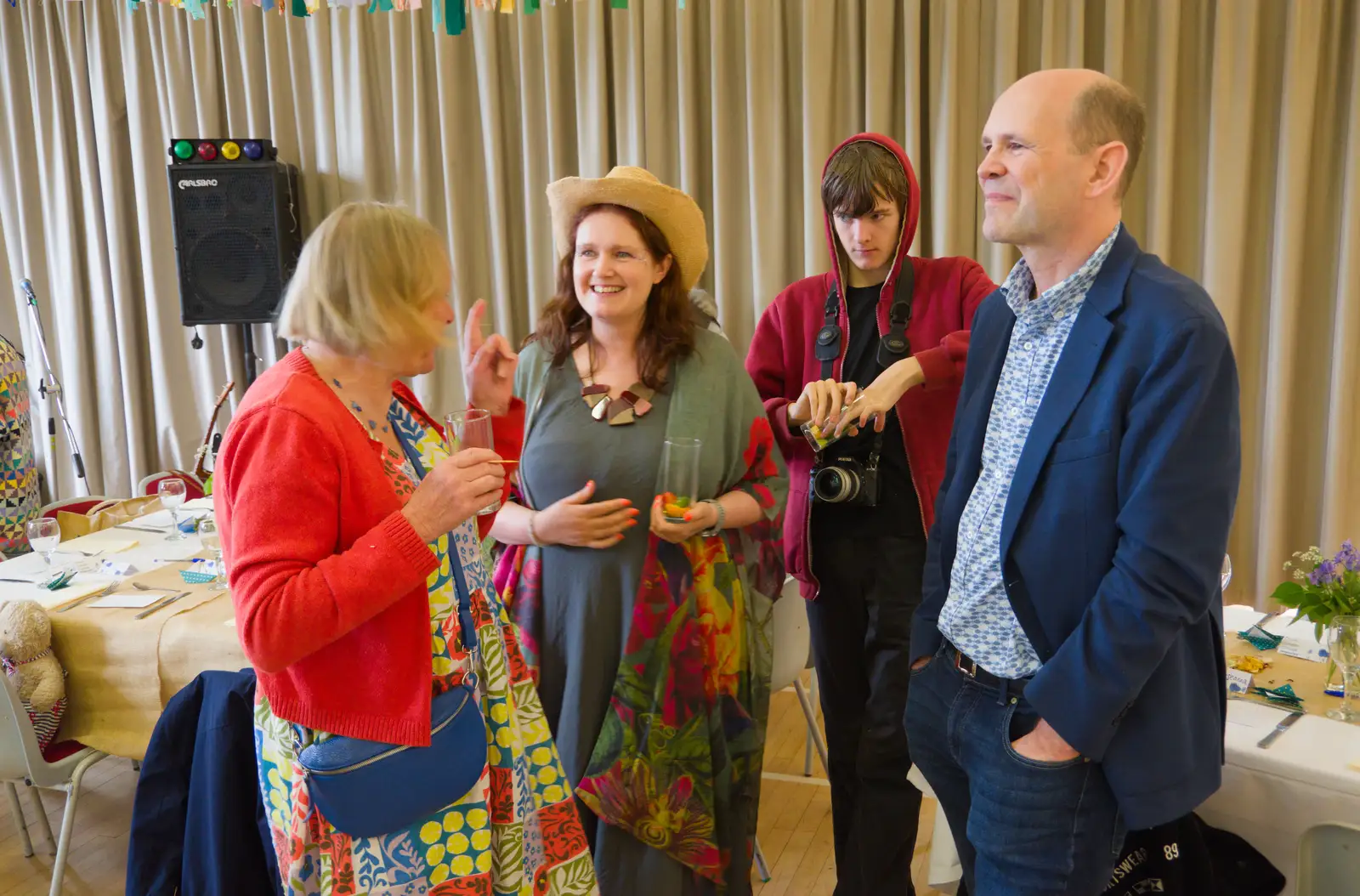Isobel, Harry and Phil, from Hannah and Sean's Wedding, King's Nympton, Devon - 3rd May 2026