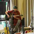 A singer provides some background tunes, Hannah and Sean's Wedding, King's Nympton, Devon - 3rd May 2026