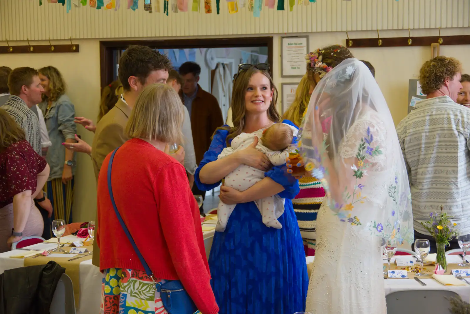 There's a tiny baby, from Hannah and Sean's Wedding, King's Nympton, Devon - 3rd May 2026
