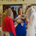 There's a tiny baby, Hannah and Sean's Wedding, King's Nympton, Devon - 3rd May 2026