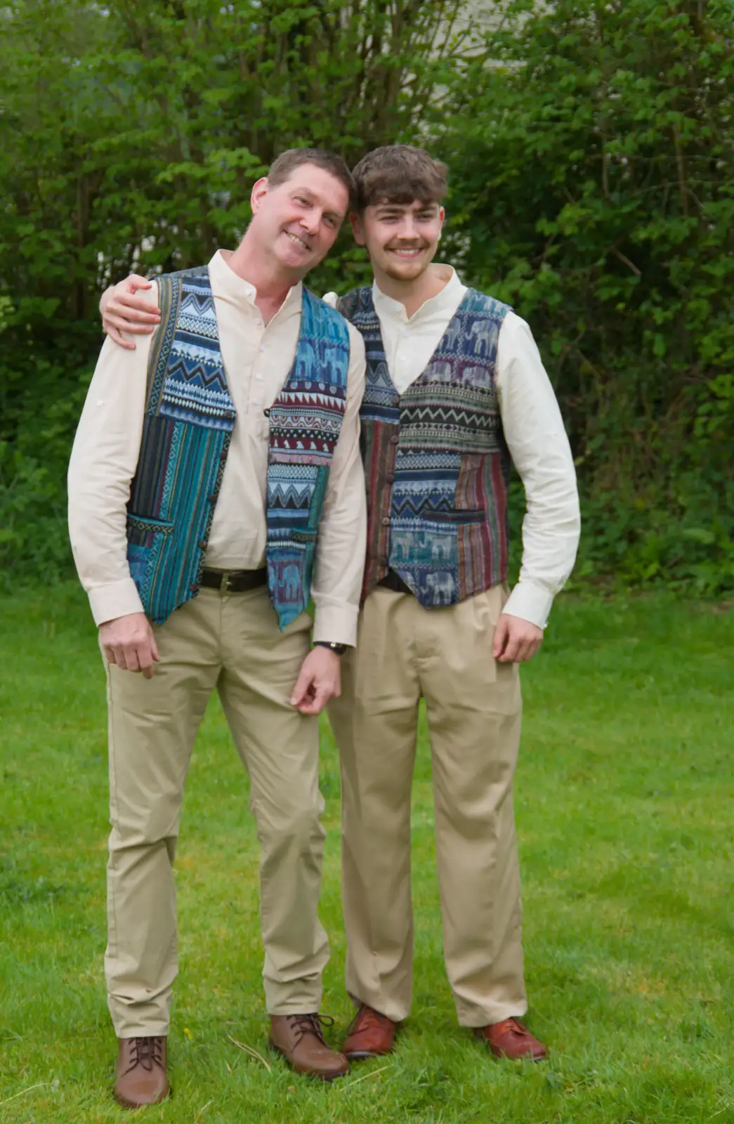 Sean and Rowan, from Hannah and Sean's Wedding, King's Nympton, Devon - 3rd May 2026