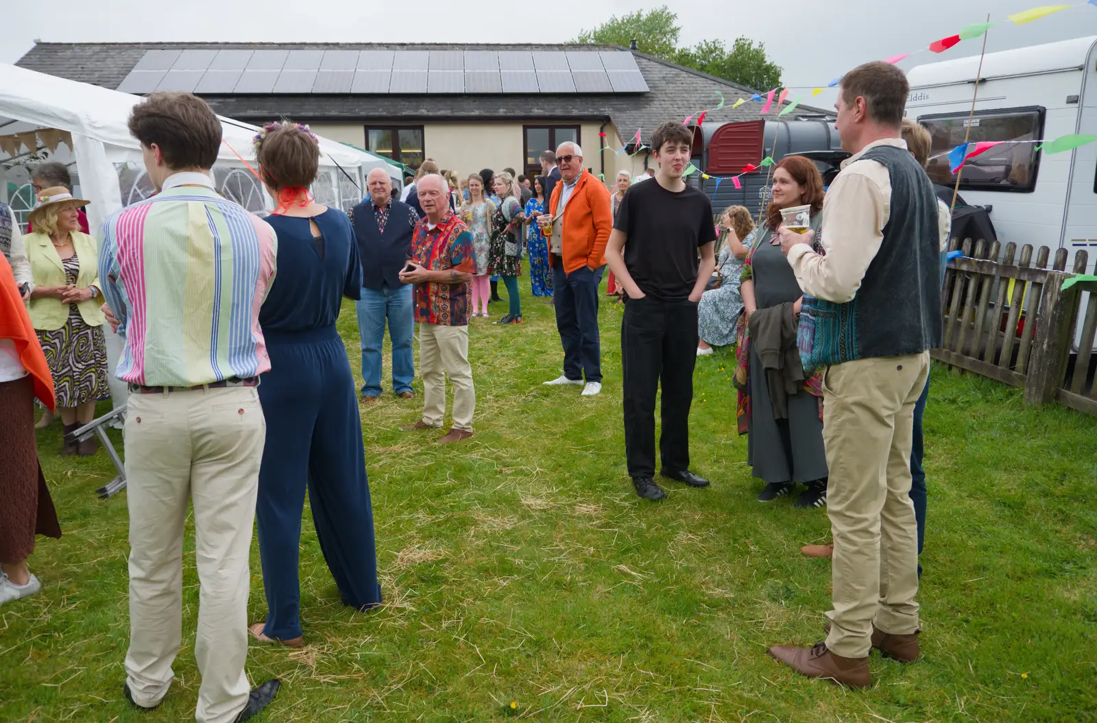 Outside the marquee, from Hannah and Sean's Wedding, King's Nympton, Devon - 3rd May 2026
