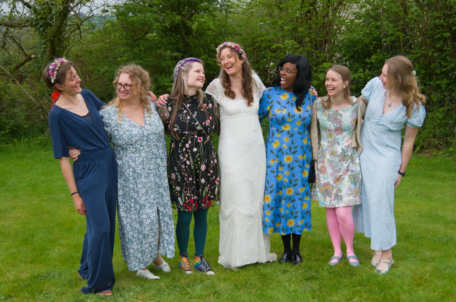 Hannah's university gang, from Hannah and Sean's Wedding, King's Nympton, Devon - 3rd May 2026