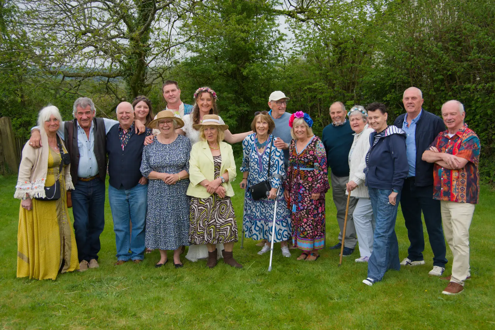 The folk-music gang, from Hannah and Sean's Wedding, King's Nympton, Devon - 3rd May 2026