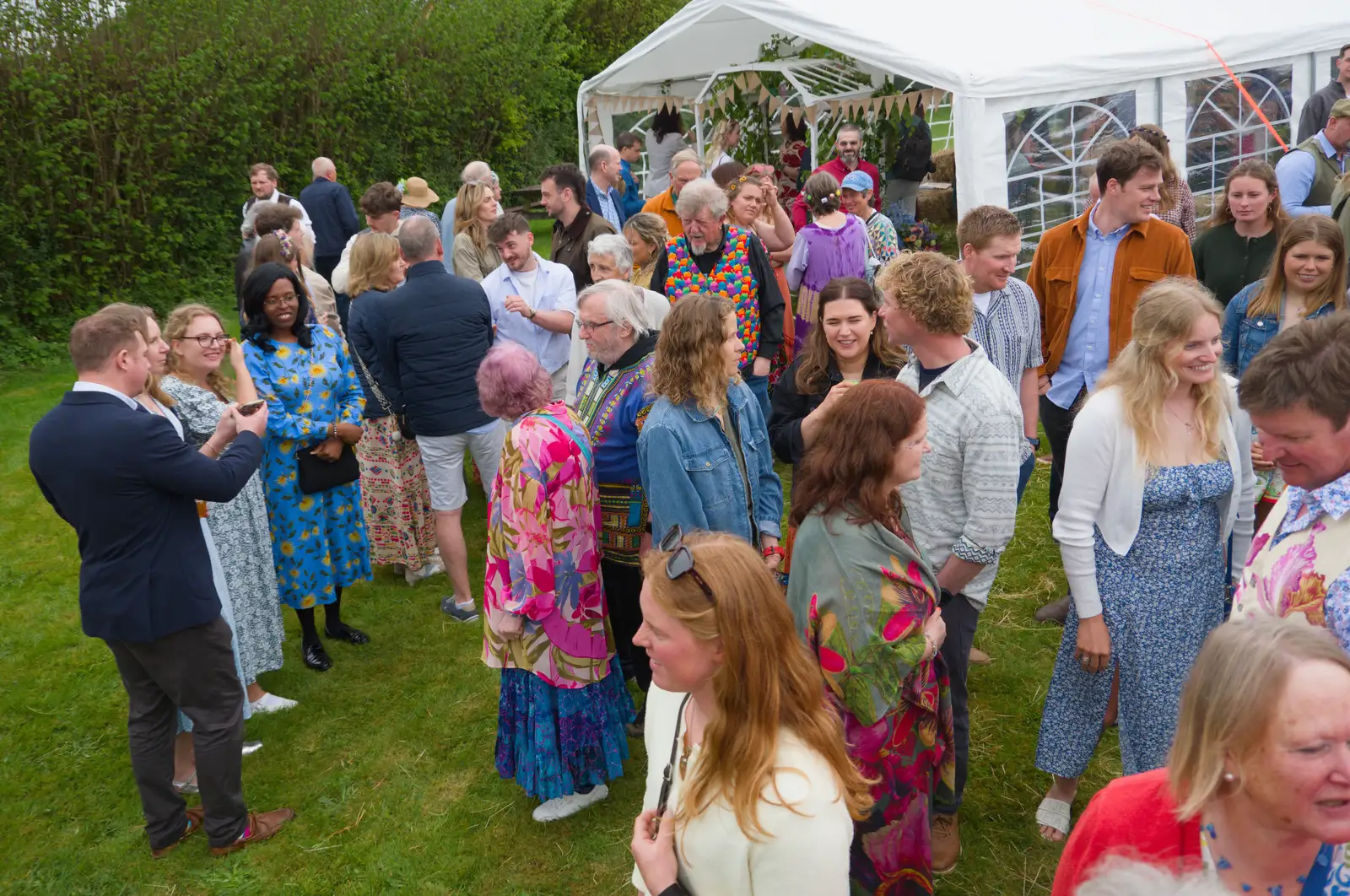 Guests out on the lawn, from Hannah and Sean's Wedding, King's Nympton, Devon - 3rd May 2026