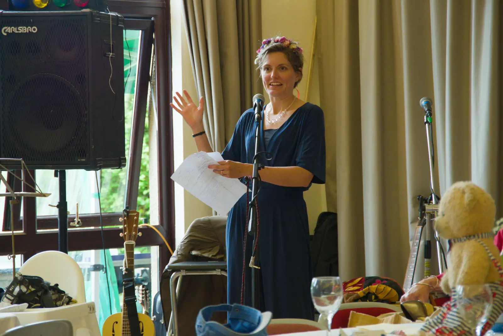The Maid of Devon makes a speech, from Hannah and Sean's Wedding, King's Nympton, Devon - 3rd May 2026