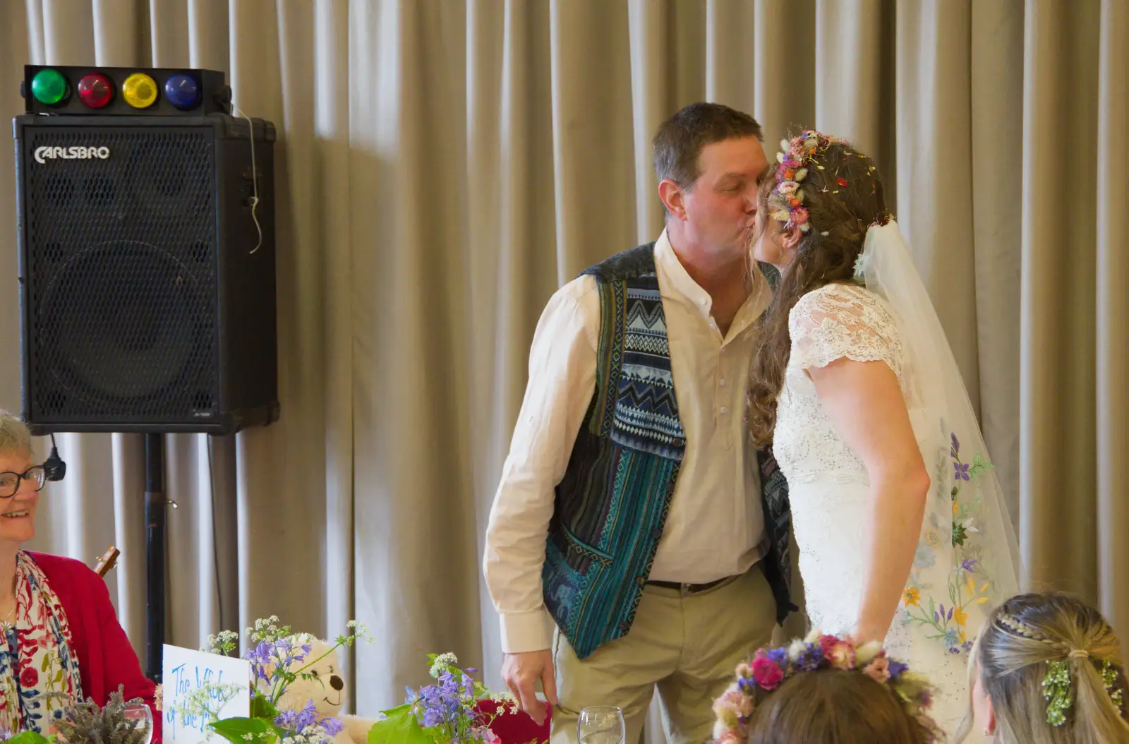 Another quick snog, from Hannah and Sean's Wedding, King's Nympton, Devon - 3rd May 2026