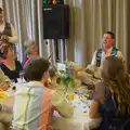Sean finds something amusing, Hannah and Sean's Wedding, King's Nympton, Devon - 3rd May 2026