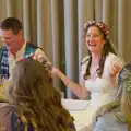 It's Hannah's turn for a laff, Hannah and Sean's Wedding, King's Nympton, Devon - 3rd May 2026